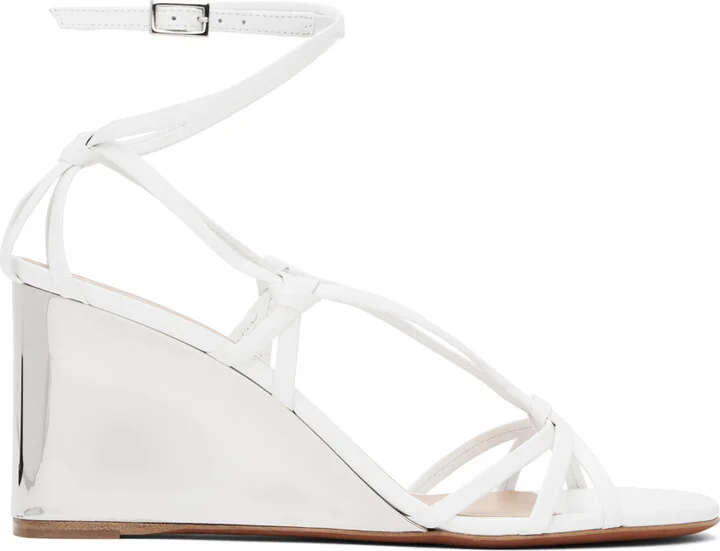 Chloé White Rebecca Wedge Heeled Sandals