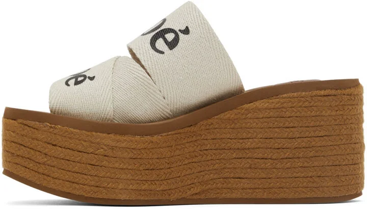 Chloé White Woody Espadrilles - Image 3