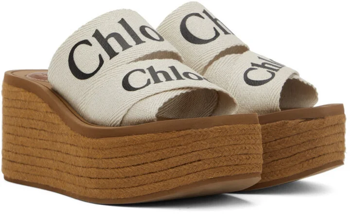 Chloé White Woody Espadrilles - Image 4