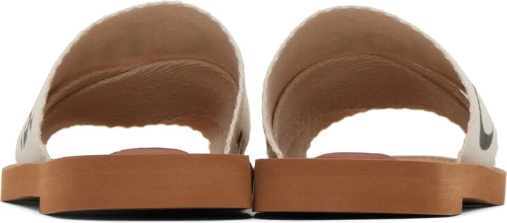 Chloé White Woody Flat Mules - Image 2