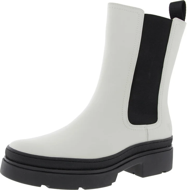 Chloe Womens Stretch Leather Chelsea Boots