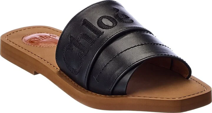Chloé Woody Leather Slide