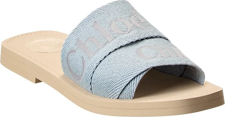 Chloé Woody Logo Canvas Slide