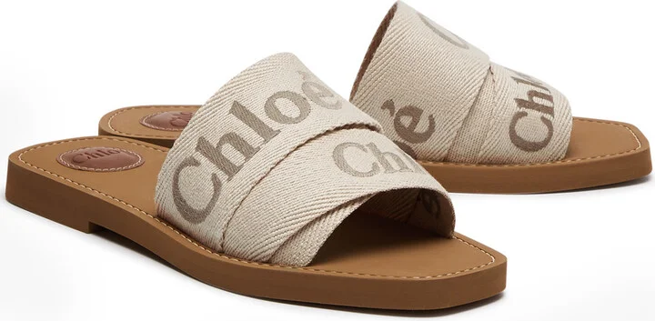 Chloe Woody Logo Canvas Sliders - Image 2