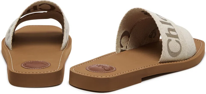 Chloe Woody Logo Canvas Sliders - Image 3