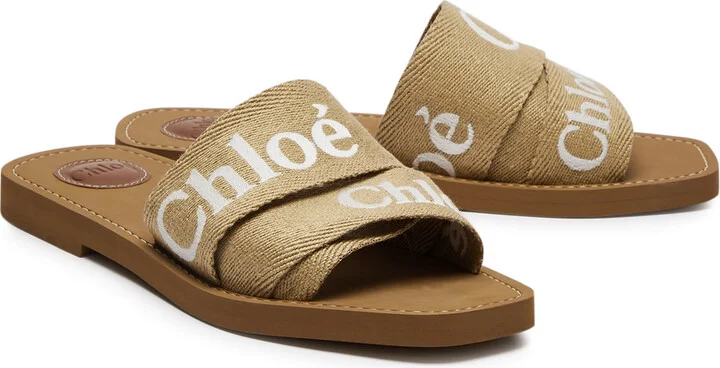 Chloe Woody Logo Canvas Sliders - Image 7