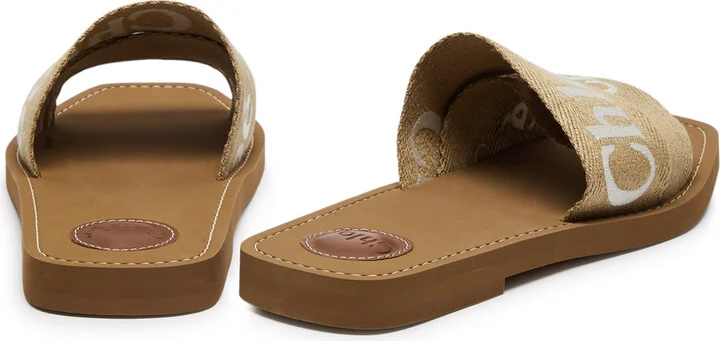 Chloe Woody Logo Canvas Sliders - Image 8