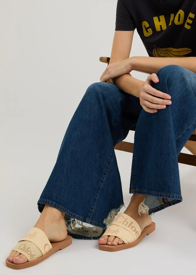 Chloe Woody Logo Canvas Sliders - Image 5