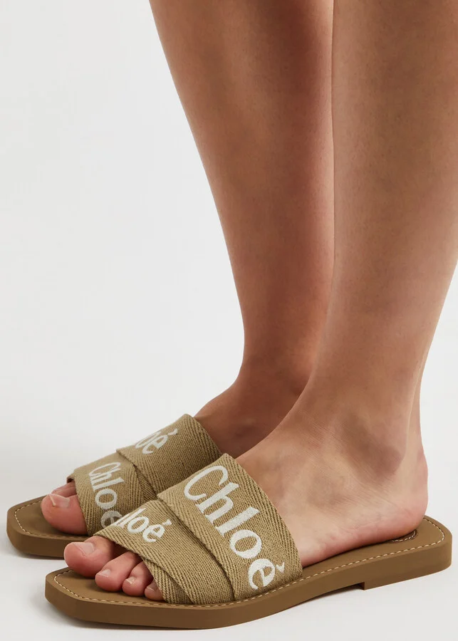 Chloe Woody Logo Canvas Sliders - Image 10