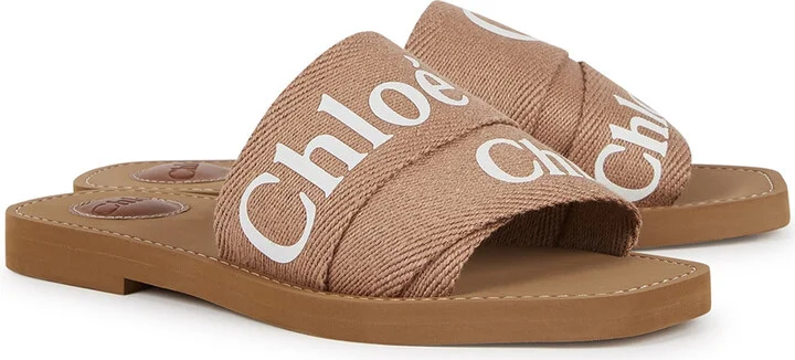 Chloe Woody Logo-print Sliders - Image 2