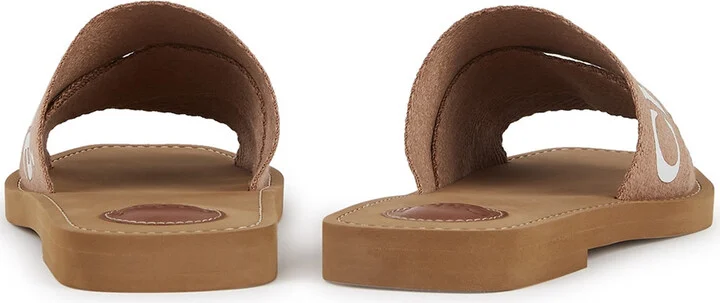 Chloe Woody Logo-print Sliders - Image 3