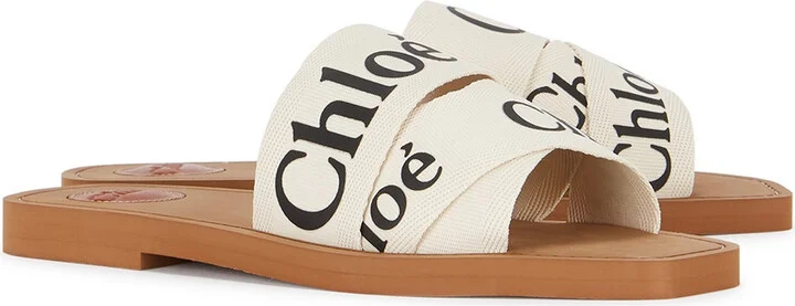 Chloe Woody Logo-print Sliders - Image 7