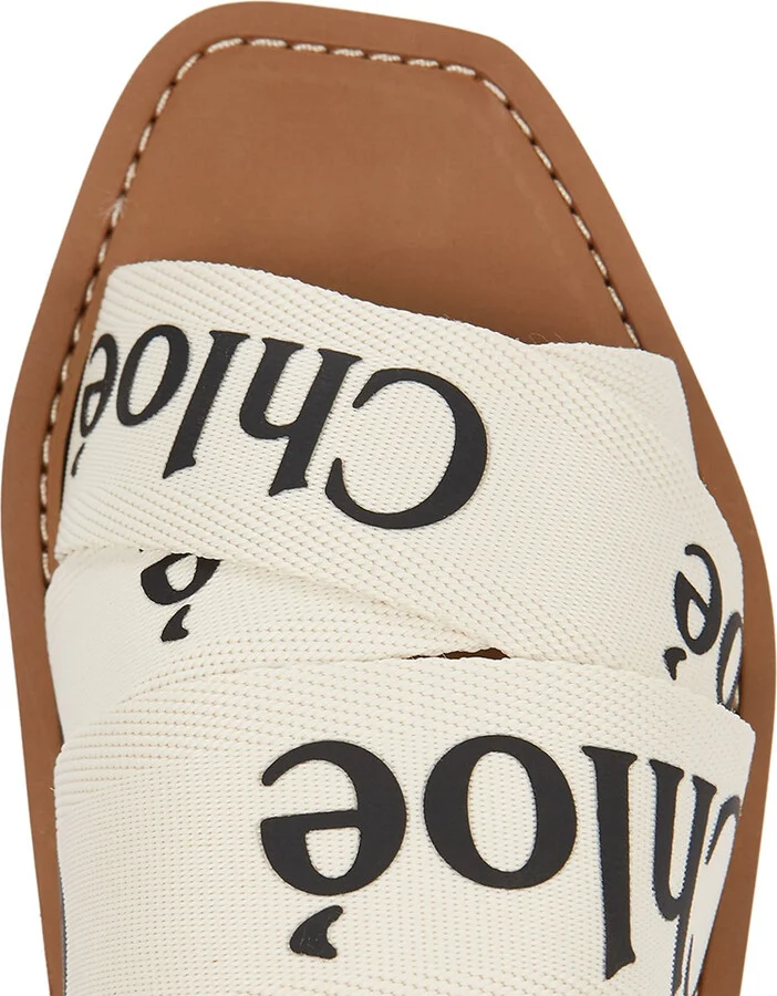 Chloe Woody Logo-print Sliders - Image 9