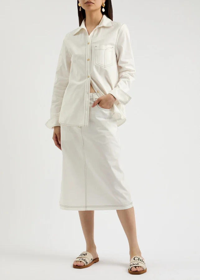 Chloe Woody Logo-print Sliders - Image 10