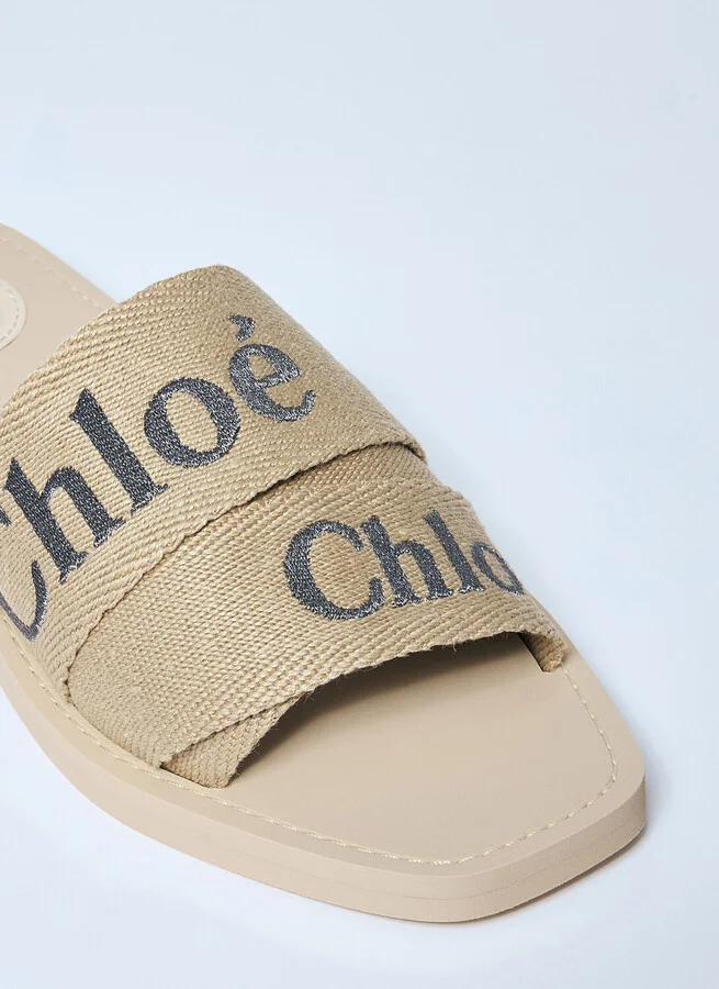 Chloé Woody Slides - Woman Slides Beige Eu - 37 - Image 3
