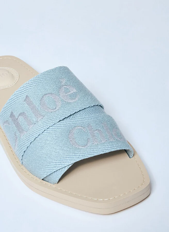 Chloé Woody Slides - Woman Slides Blue Eu - 36 - Image 3