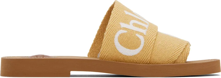 Chloé Yellow Woody Sandals