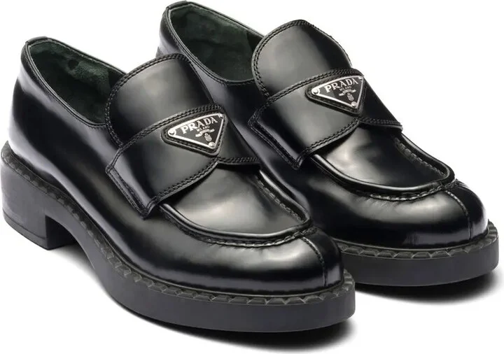 Chocolate brushed leather loafers - Image 2