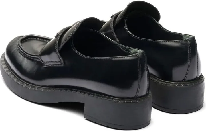 Chocolate brushed leather loafers - Image 3