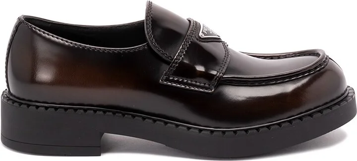 `Chocolate` Brushed Leather Loafers