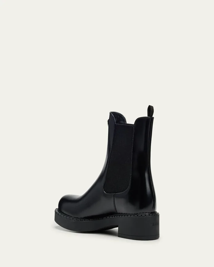 Chocolate Calfskin Chelsea Ankle Boots - Image 2