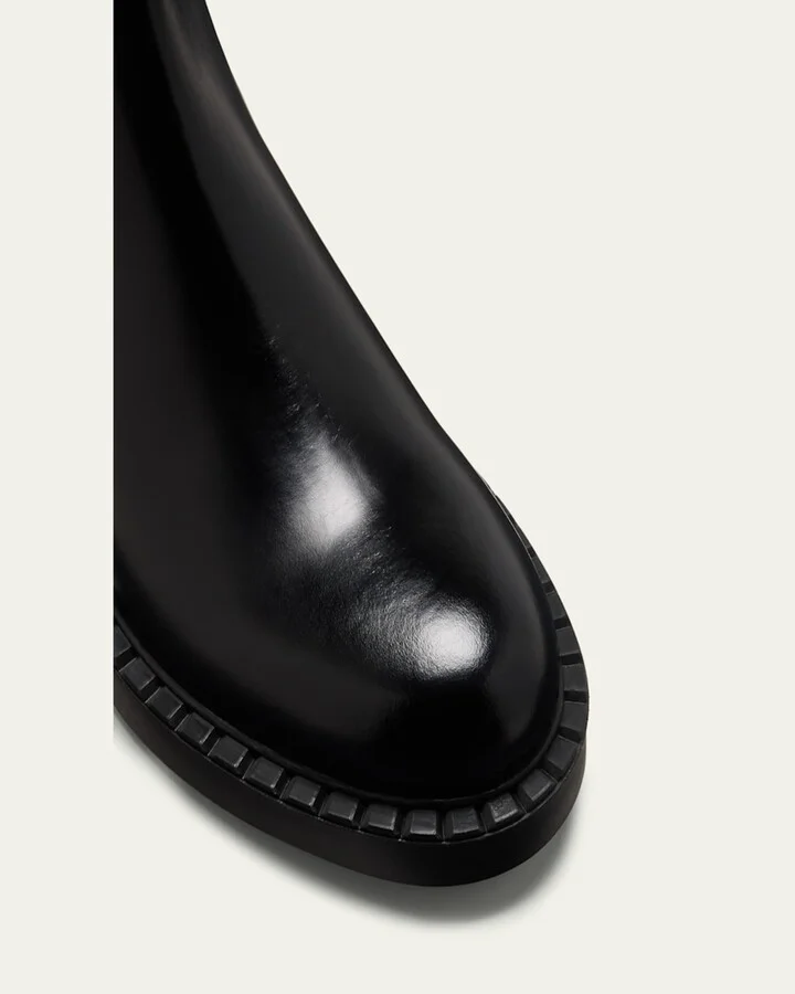Chocolate Calfskin Chelsea Ankle Boots - Image 6