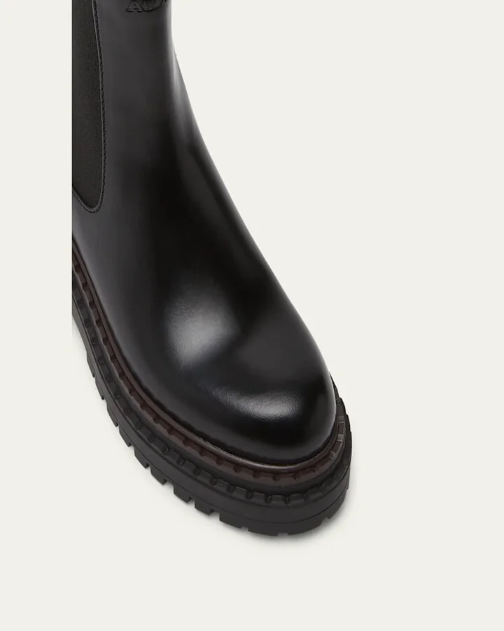 Chocolate Calfskin Chelsea Ankle Boots - Image 2