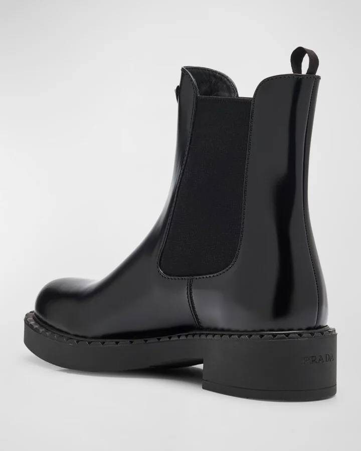 Chocolate Calfskin Chelsea Ankle Boots - Image 3