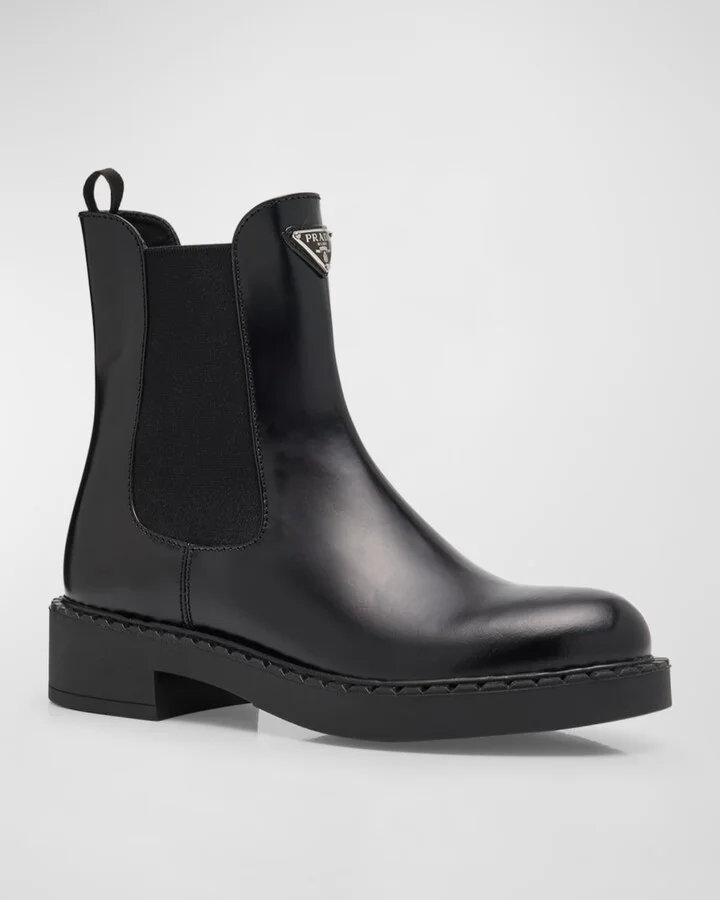 Chocolate Calfskin Chelsea Ankle Boots - Image 4