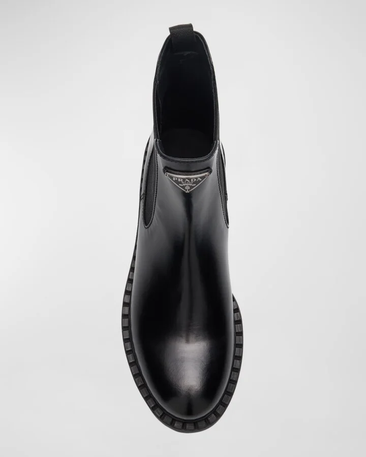 Chocolate Calfskin Chelsea Ankle Boots - Image 6