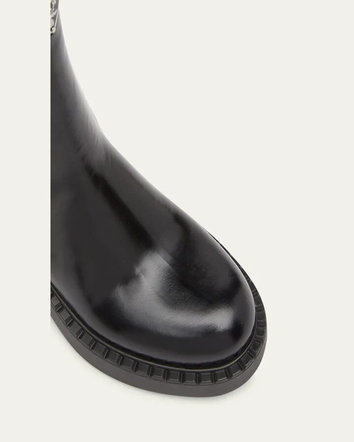 Chocolate Leather Chelsea Boots - Image 4