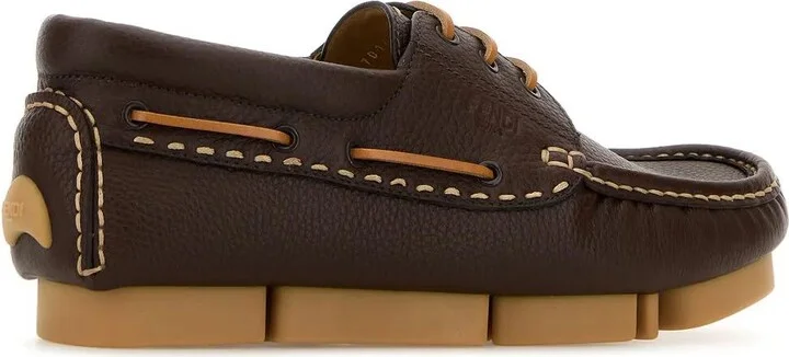 Chocolate Leather Deck Loafers - Image 3