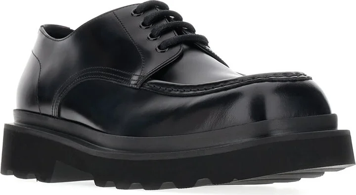 Chocolate Leather Lace-up Shoes - Image 2