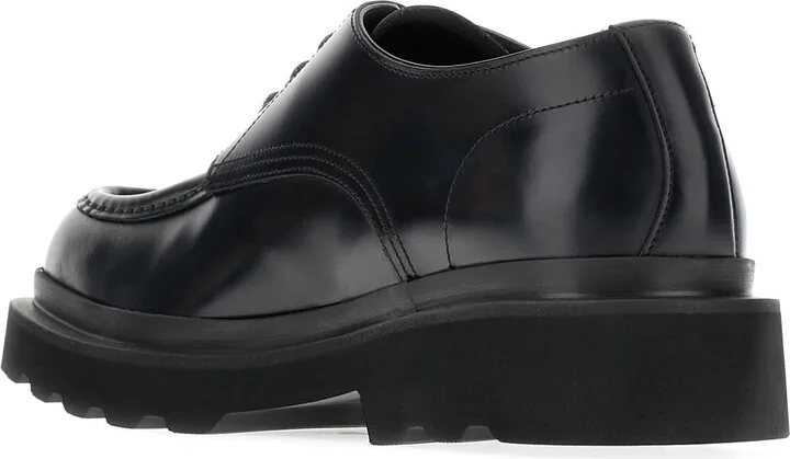 Chocolate Leather Lace-up Shoes - Image 3