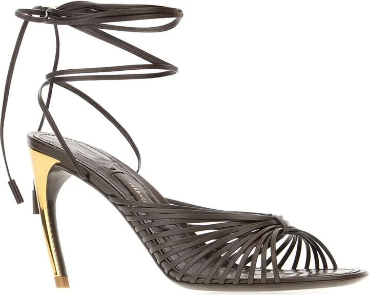 Chocolate Leather Sandals - Image 2