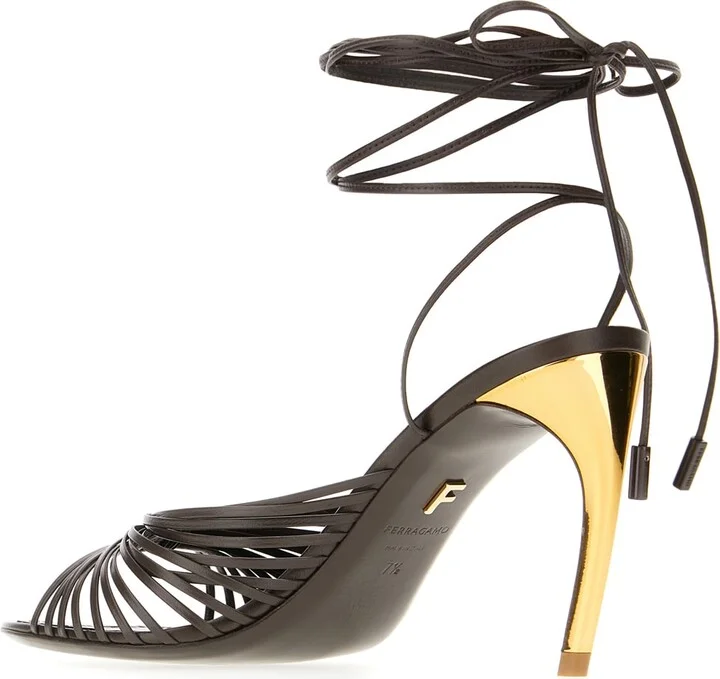 Chocolate Leather Sandals - Image 3