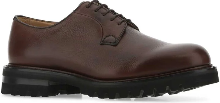 Chocolate Leather Shannon Lace-up Shoes - Image 2