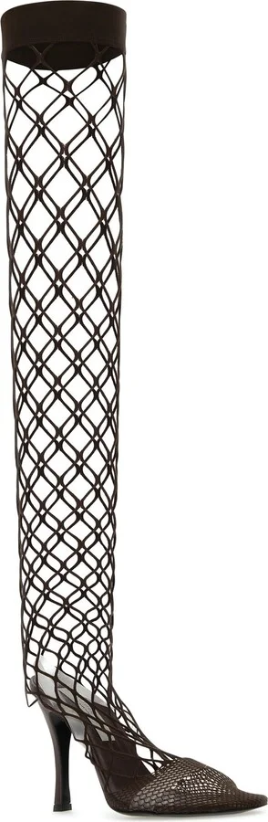 Chocolate Mesh Stella 100 Boots - Image 2