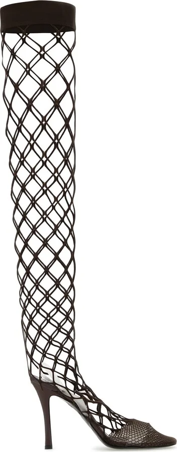 Chocolate Mesh Stella 100 Boots