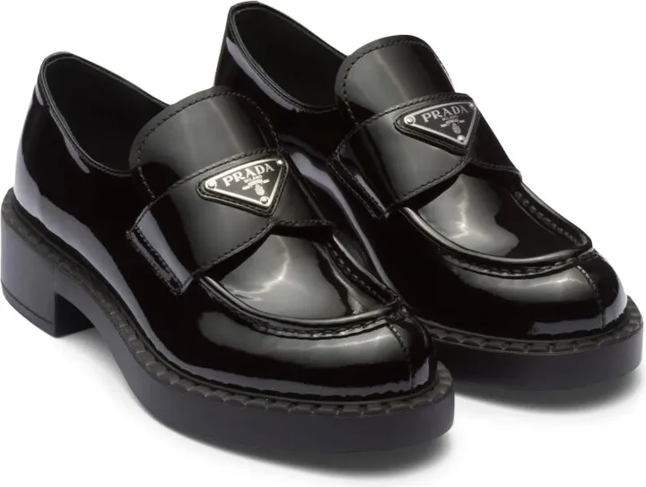 Chocolate patent leather loafers - Image 2
