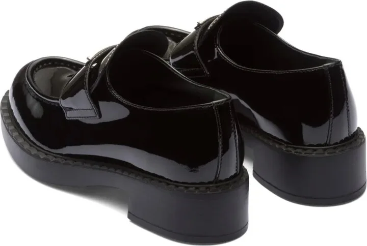 Chocolate patent leather loafers - Image 3
