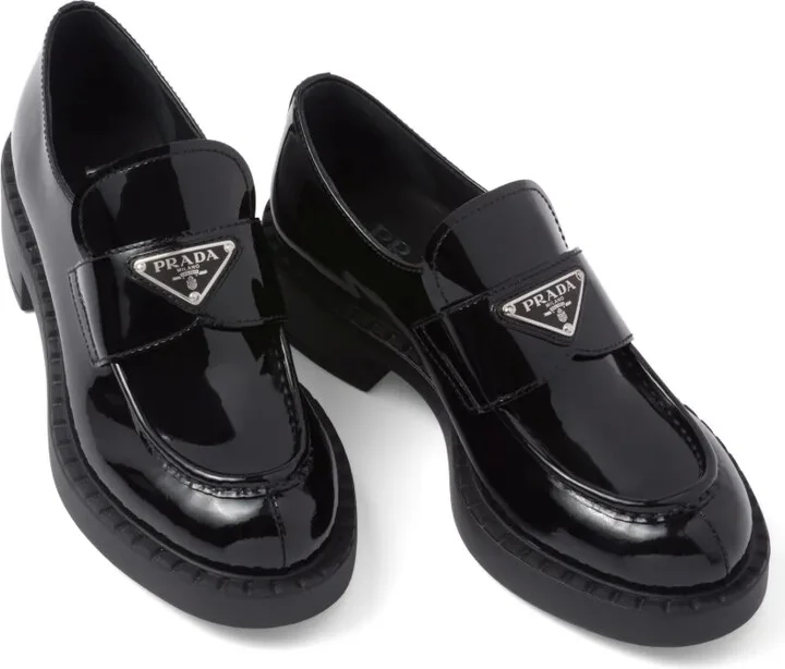 Chocolate patent leather loafers - Image 4