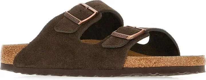 Chocolate Suede Arizona Sandals - Image 2