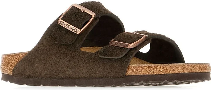 Chocolate Suede Arizona Sandals - Image 2