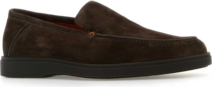 Chocolate Suede Drain Loafers - Image 2