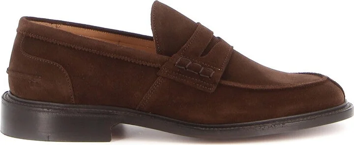 Chocolate Suede James Loafer With Leather Sole
