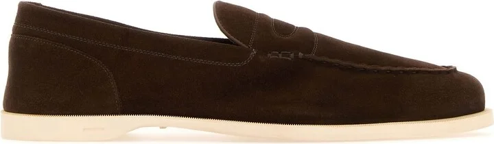 Chocolate suede Pace loafers