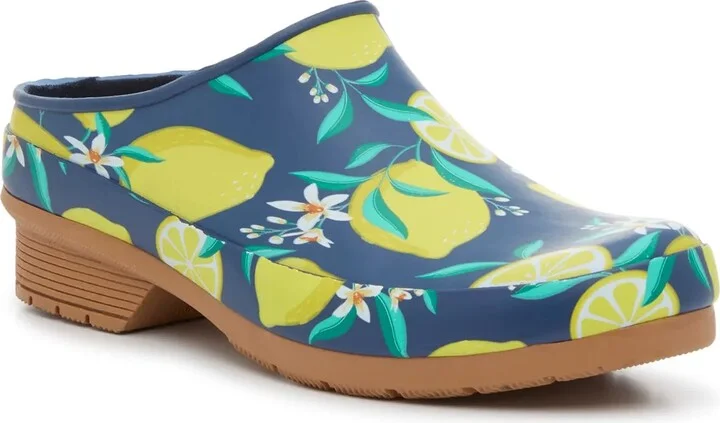 Navy/Yellow Lemon Print