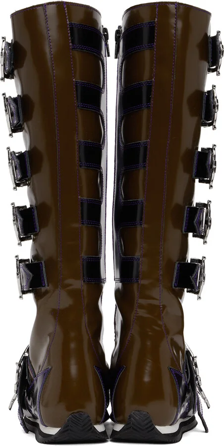 Chopova Lowena Black & Brown Stefanie Boots - Image 2