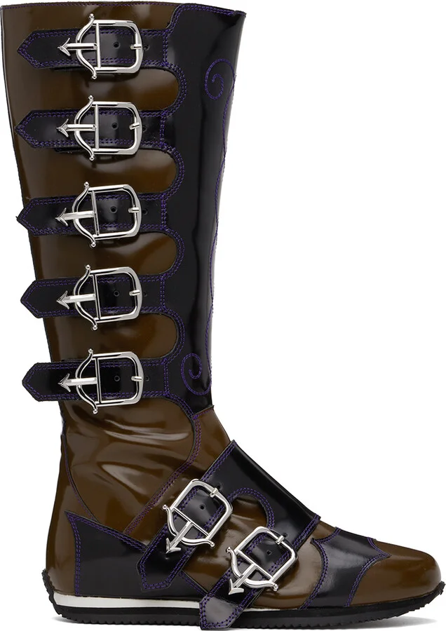 Chopova Lowena Black & Brown Stefanie Boots